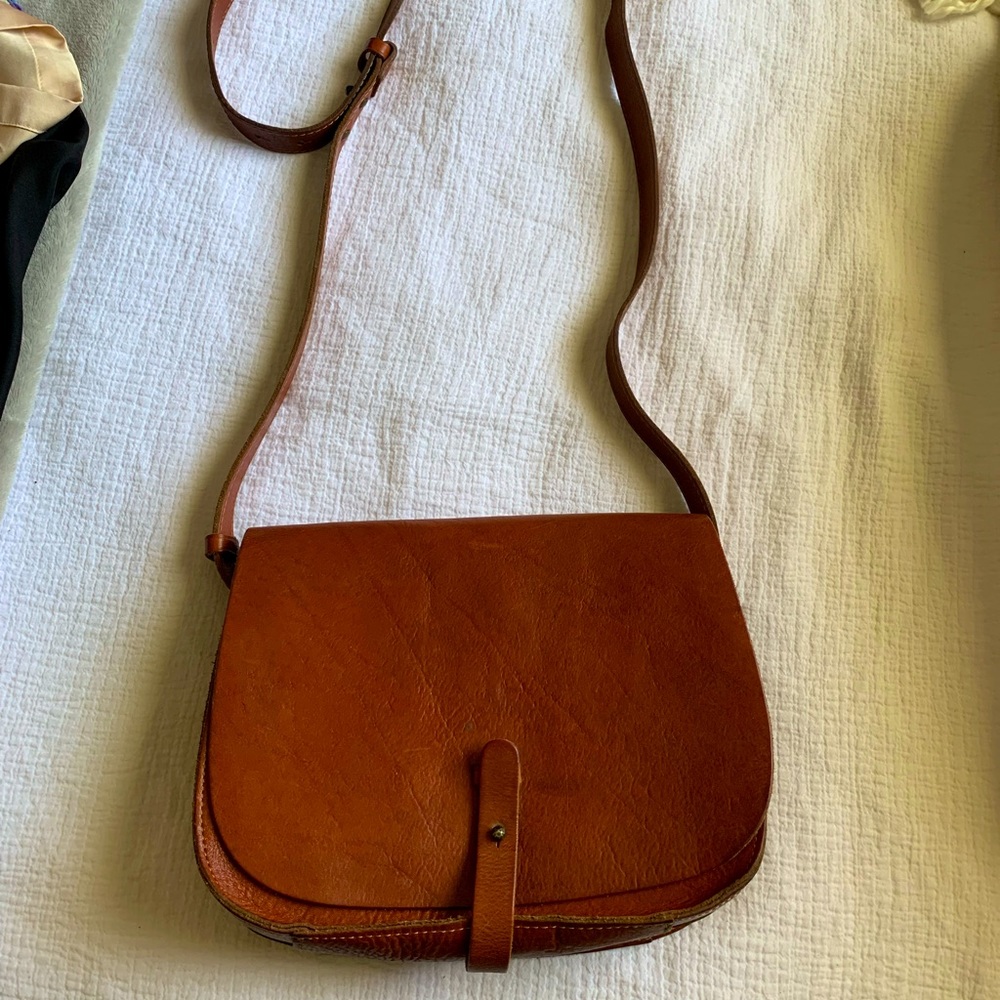 Lucky Brand real leather saddle bag